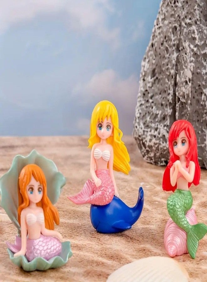 VAYINATO® Miniature Mermaid (3 Pcs-Any Mermaid) Cute Resin Toys for Aquarium Fish Tank Decoration and Desk, Terrarium, Cake and Indoor DIY Decorations by Petzifeworld - Image 1
